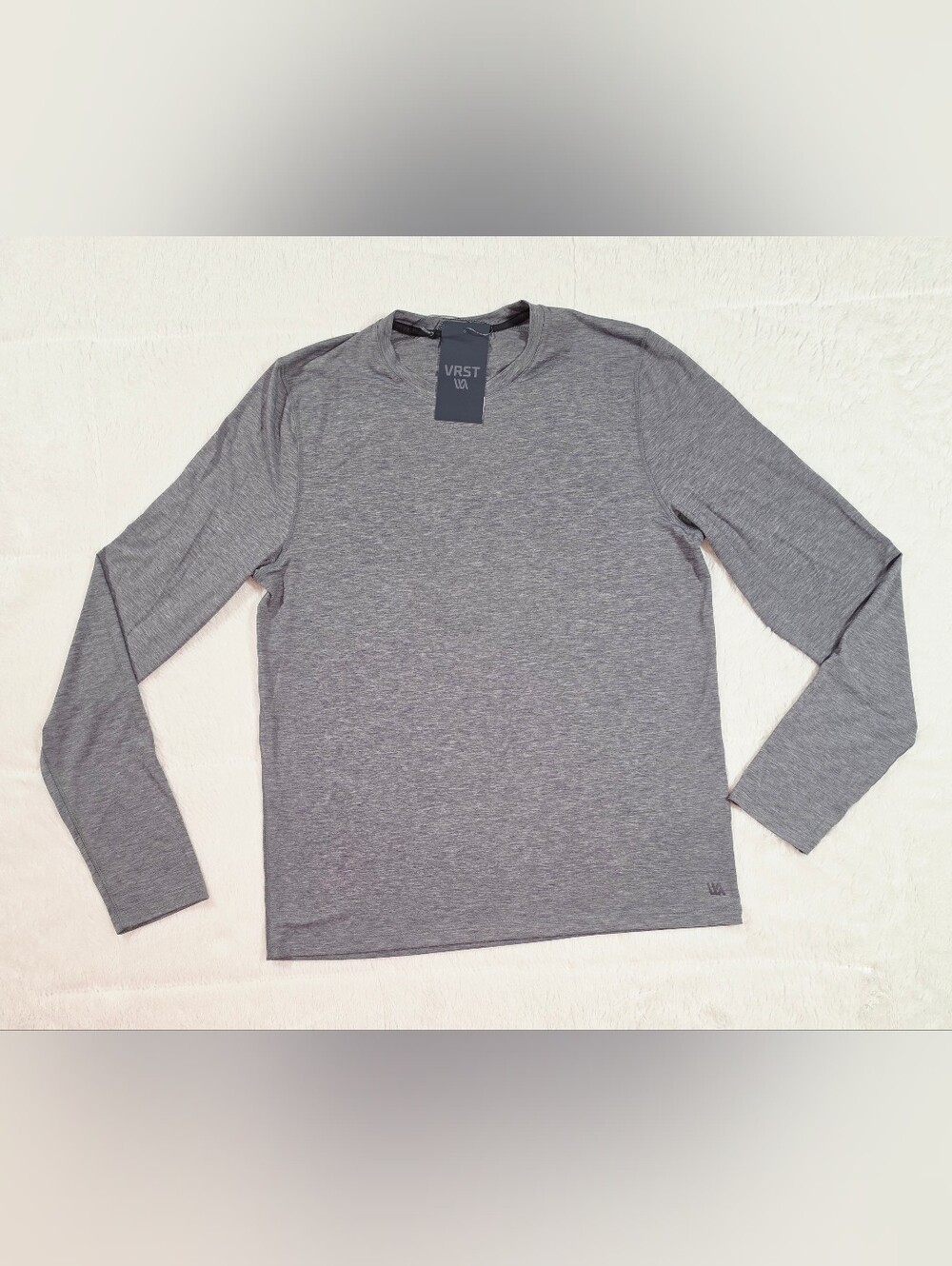VRST Men's Long Sleeve Crewneck Tee - Gray Heather